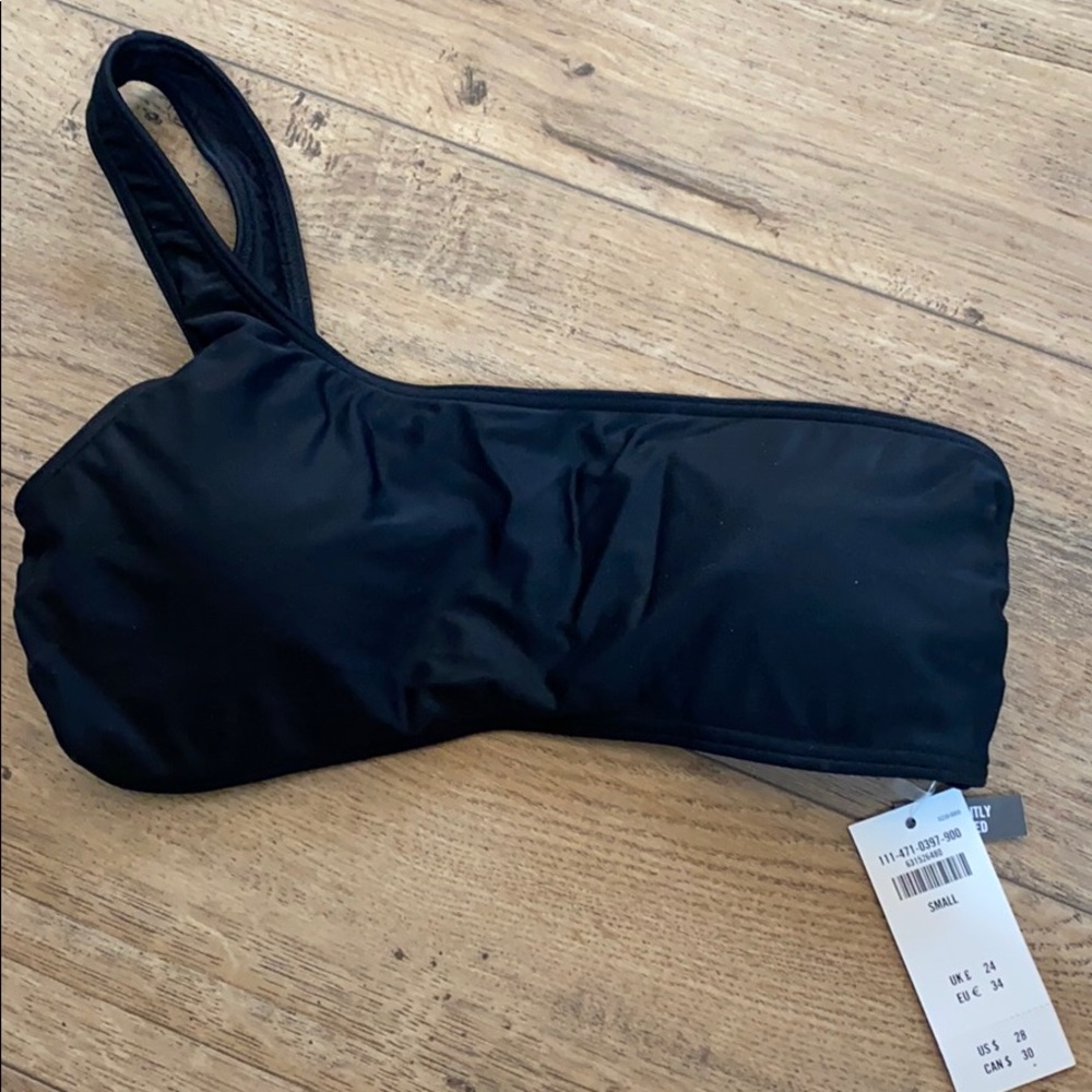 Black one shoulder suit top